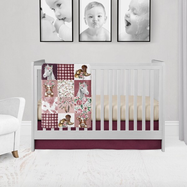 Gingham Floral Bedding Etsy