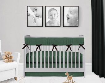 hunter green crib skirt