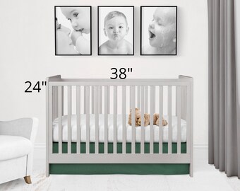 sage green crib skirt