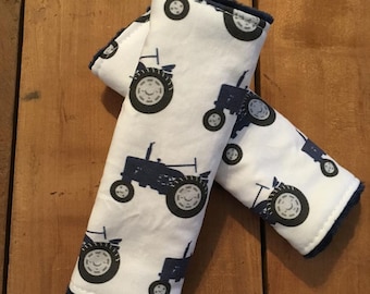 Tractor Car Seat Belt Covers Cute, Toddler Boy Gifts, Farm Car Seat Strap Cover, Farm Nursery, Baby Boy Gifts, Seat Belt Covers Kids