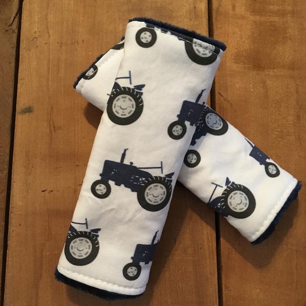 Tractor Car Seat Belt Covers Cute, Toddler Boy Gifts, Farm Car Seat Strap Cover, Farm Nursery, Baby Boy Gifts, Seat Belt Covers Kids