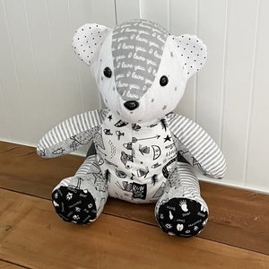 Keepsake Bear from Baby Clothes Stuffed Baby Bear Bereavement Bear Personalized Plush Animal Gift Baby Keepsake Upcycled Clothes