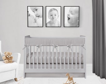 gray crib sheets