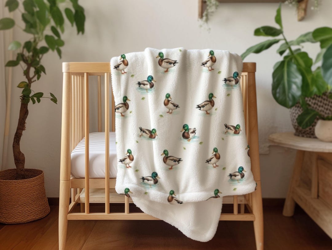 Mallard Duck Baby Blanket: Hunting Nursery Themed Room Decor, Soft ...