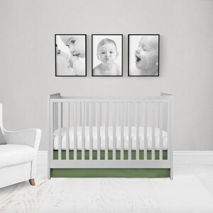 forest green crib sheet