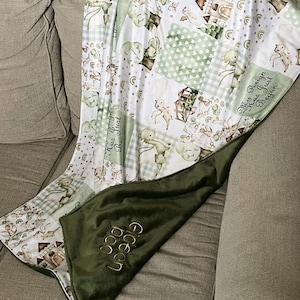Dragon Baby Blanket: Fantasy Themed Nursery, Soft Minky Crib Comforter
Dragon minky baby blanket, shown with forest green minky. Blanket size 35x52 inches. You can pick the back minky color. 
Dragon Baby Blanket Handmade Baby Quilt Fantasy Baby Nursery Bedding Baby Shower Gift Newborn Boy Room Decor Fairy Tale Crib Comforter
