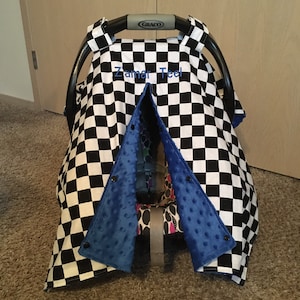 Car Seat Canopy Baby Boy, Race Car Nursery Theme, Girl Car Seat Canopy, Race Car Girl, Checkered Flag Baby, Dirt Bike, Motocross