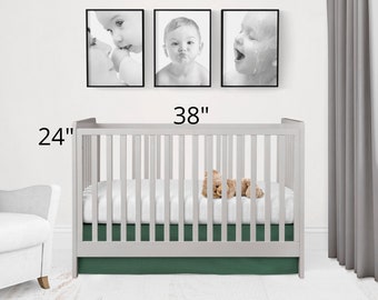 hunter green crib sheet