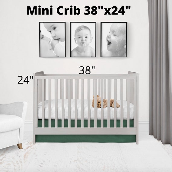 green crib skirt