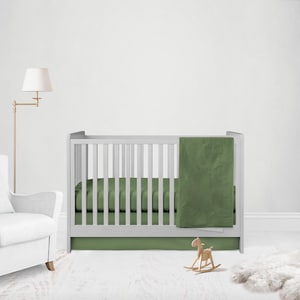 Solid Sage Green Crib Set - Etsy