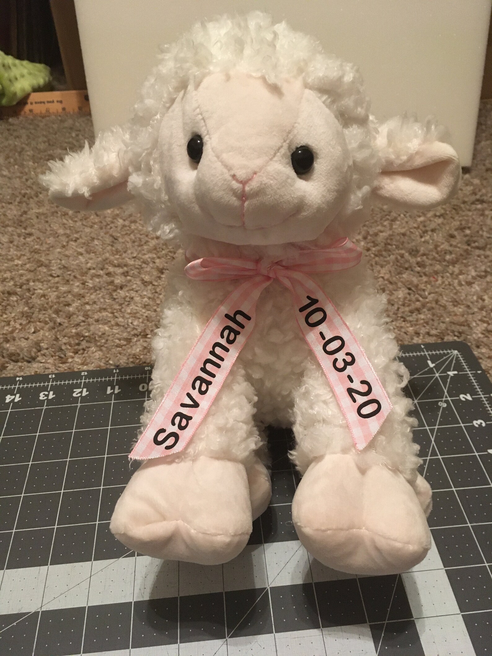 Personalized Easter Lamb Plush Stuffed Animal New Baby Gift Etsy