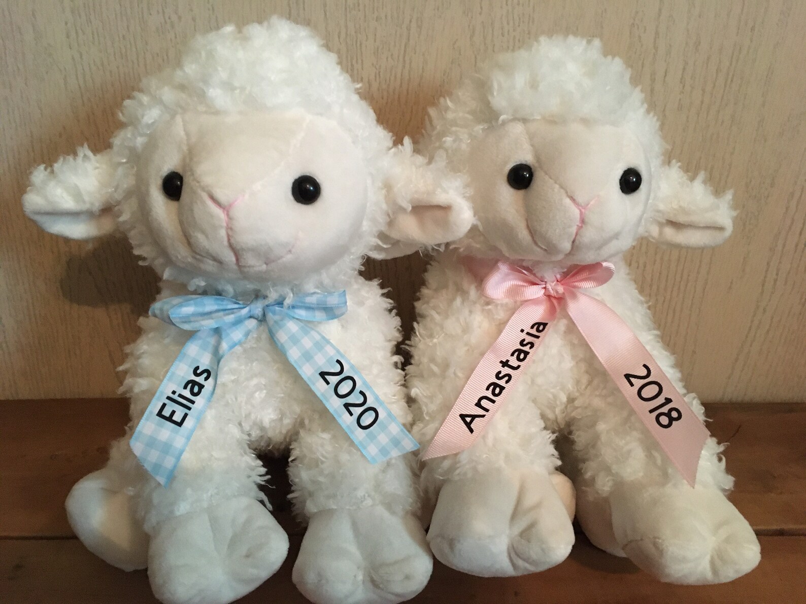Personalized Easter Lamb Plush Stuffed Animal New Baby Gift Etsy