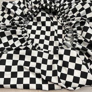 Racing Check Crib Sheet Changing Pad Cover Set Racing Nursery Checkered Flag Crib Bedding Boy Fitted Crib Sheets