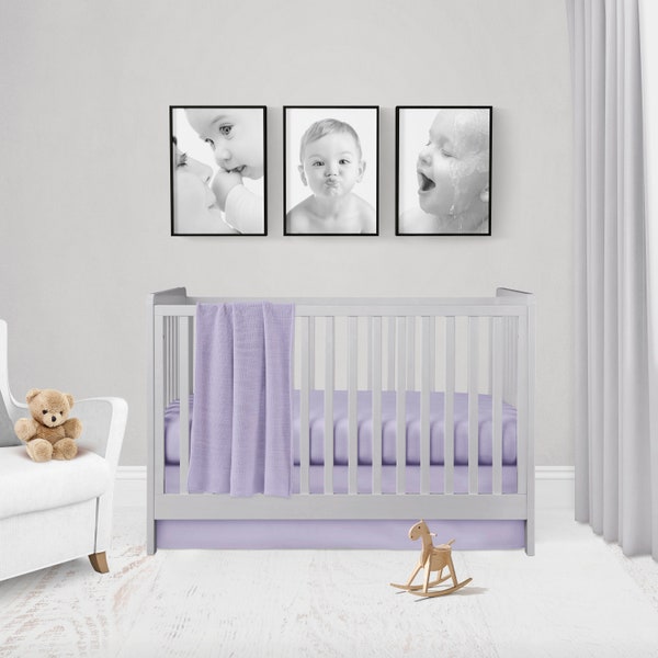 Purple Crib Bedding Etsy