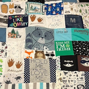 Baby Clothes Quilt Blanket Memory Quilt Heirloom Quilt T-Shirt Quilt Keepsake Quilt Custom Blanket Handmade Quilt Baby Loss Keepsake