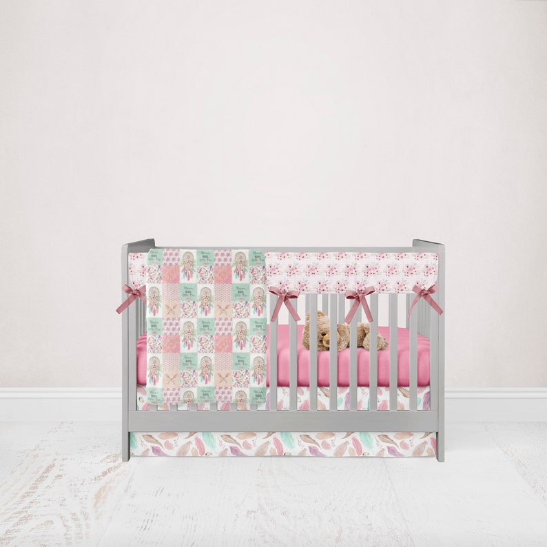 Dream Catcher Quilt Boho Crib Bedding Set Image 0