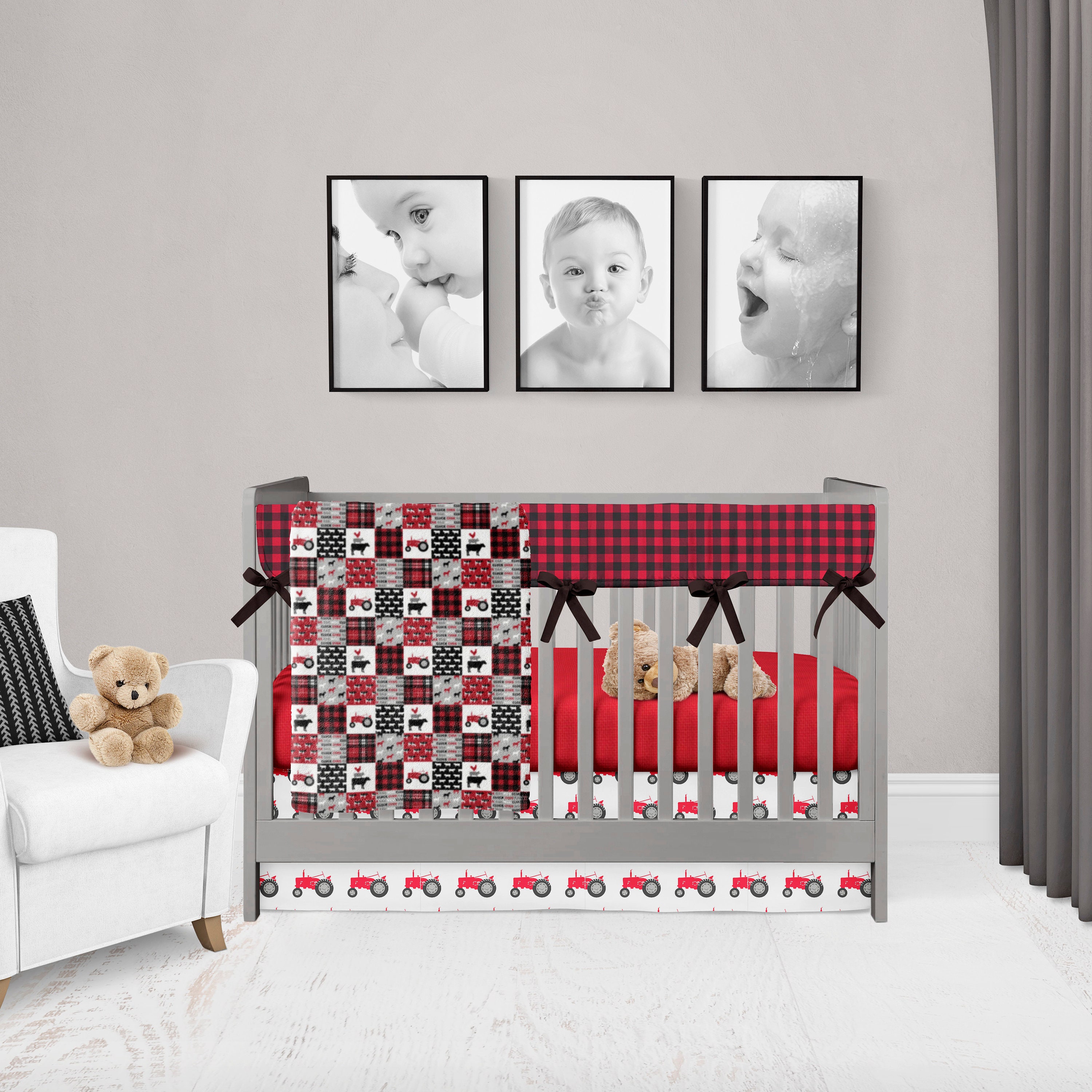 Farm Baby Bedding Crib Sets Tractor Baby Blanket Farm Etsy