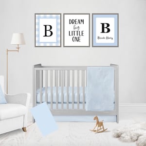 Light Blue Crib Bedding Set: Cotton Blanket, Sheet & Skirt