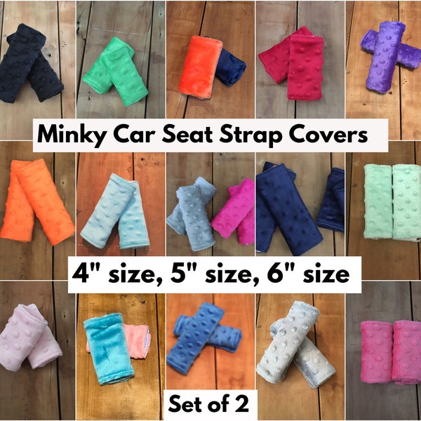 Car Seat Strap Covers, Seat Belt Covers Kids, Toddler Girl Gift, Baby Gift Ideas, First Birthday Gifts for Boys, Pink Car Accessories