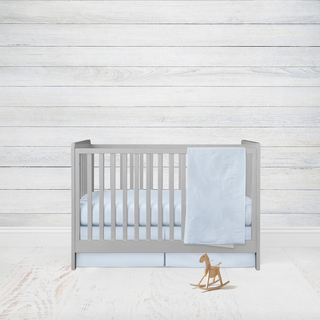 Baby Blue Crib Bedding Sets, Baby Crib Skirts, Minky Blanket for Boys