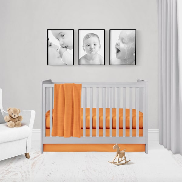 Orange Crib Bedding Etsy
