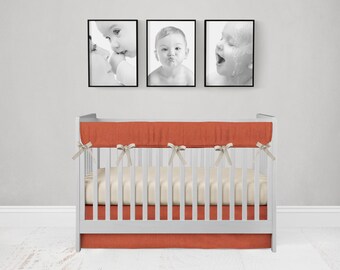 tan crib bedding