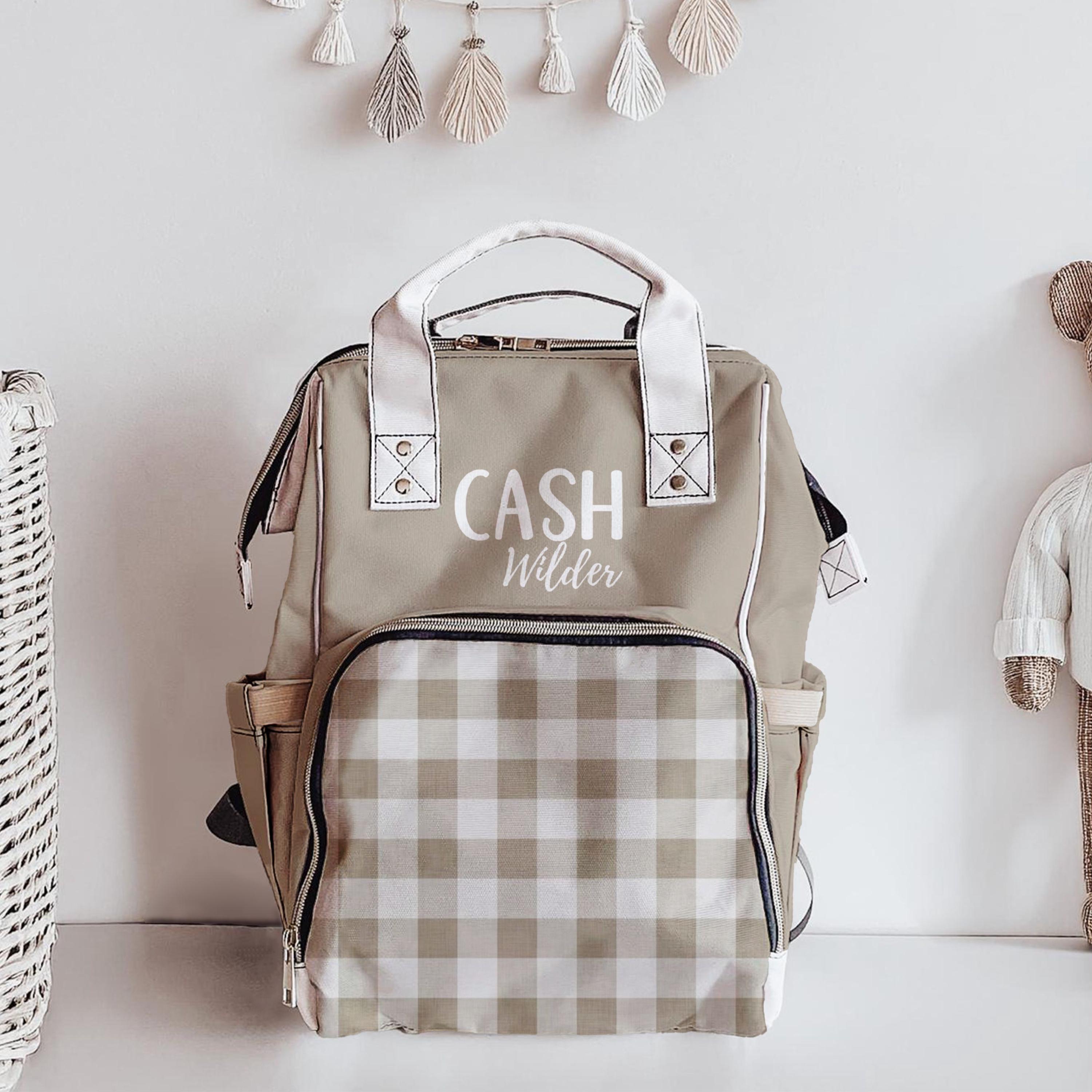 Luxury Inspired Brown Checkered Large Backpack Style Handbag Amazon.com: MININAI Checkered Aesthetic Backpack for Women  main image 2