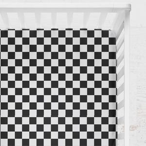 Racing Check Crib Sheet Changing Pad Cover Set Racing Nursery Checkered Flag Crib Bedding Boy Fitted Crib Sheets