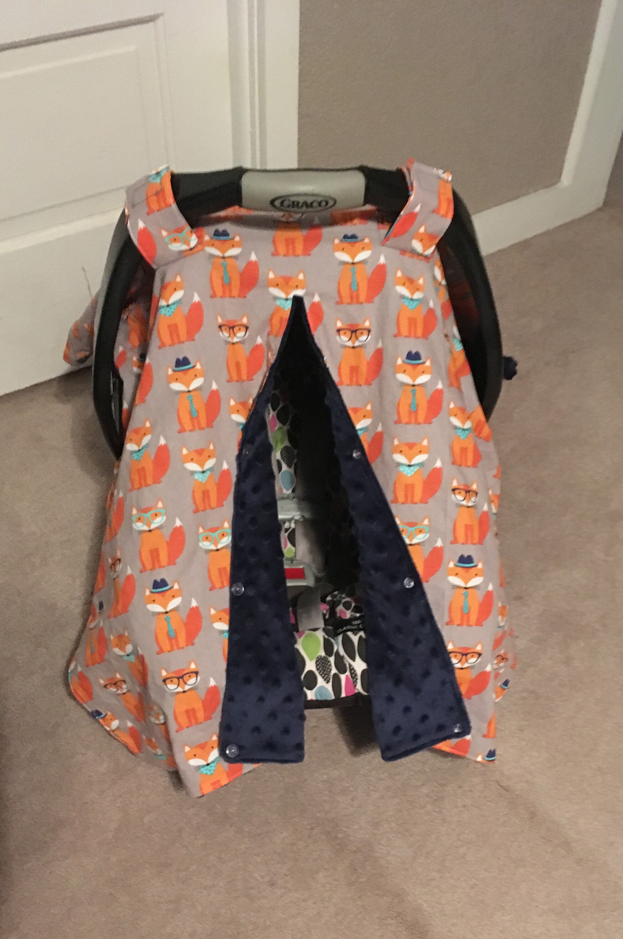 Woodland Car Seat Canopy Boy Car Seat Cover Baby Shower Etsy