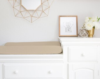 white changing pad cover