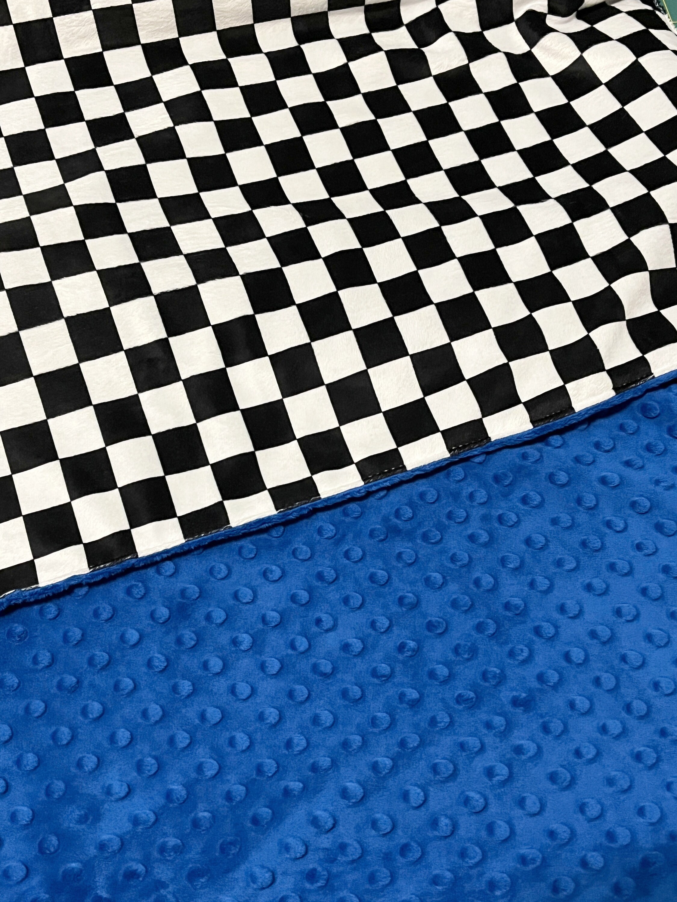 Checkered Flag Baby Blanket Personalized Throw Blanket for Bed