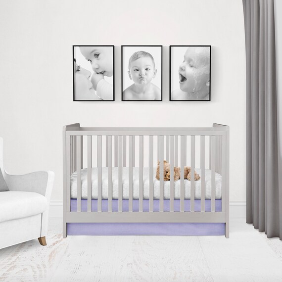 lavender crib skirt