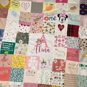 First Year Quilt Memory Quilt Heirloom Quilt T-Shirt Quilt Keepsake Quilt Custom Blanket Handmade Quilt Baby Loss Keepsake IVF BABY