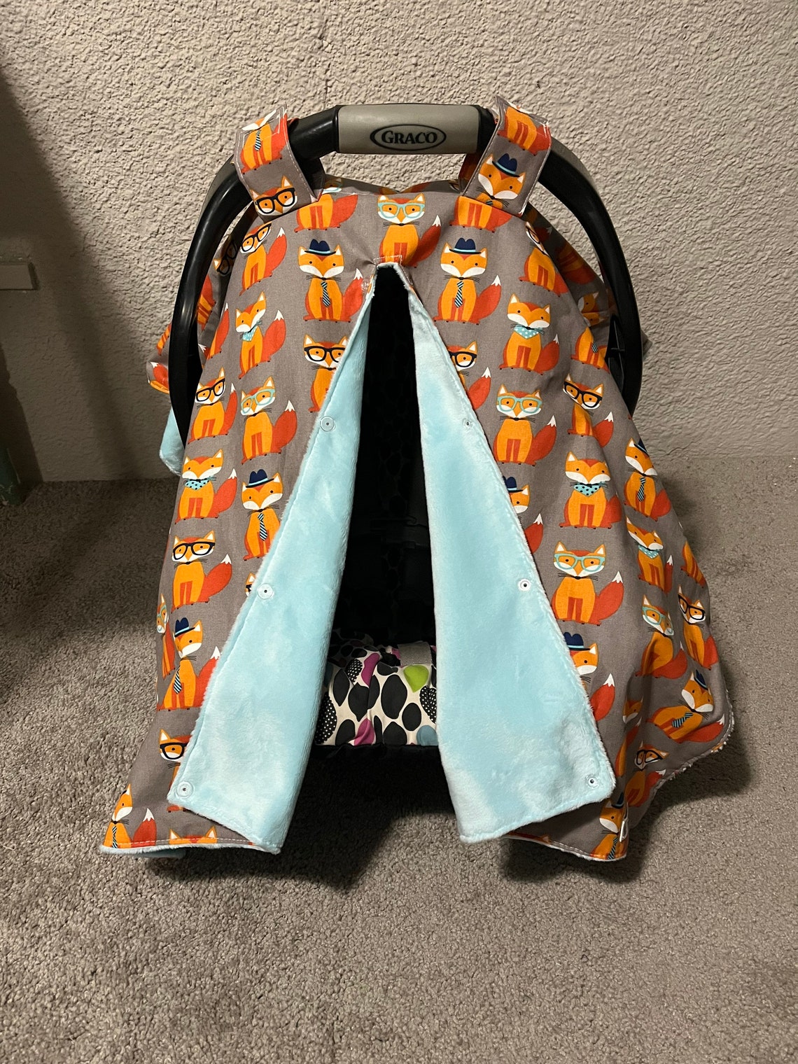 Woodland Car Seat Canopy Boy Car Seat Cover Baby Shower Etsy