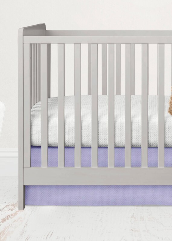 lavender crib skirt