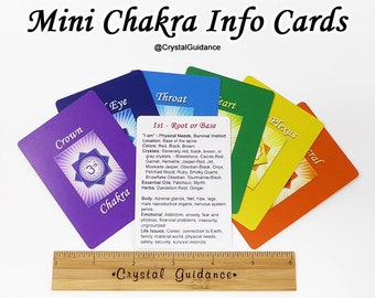 7 Chakra Cards - Quick and Easy Chakra Healing Reference Cards