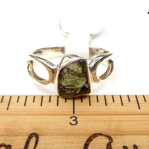 Moldavite Raw Ring Sizes 6 - Sterling Silver .925 — Genuine from Czech Republic [FREE US SHIPPING] image 6