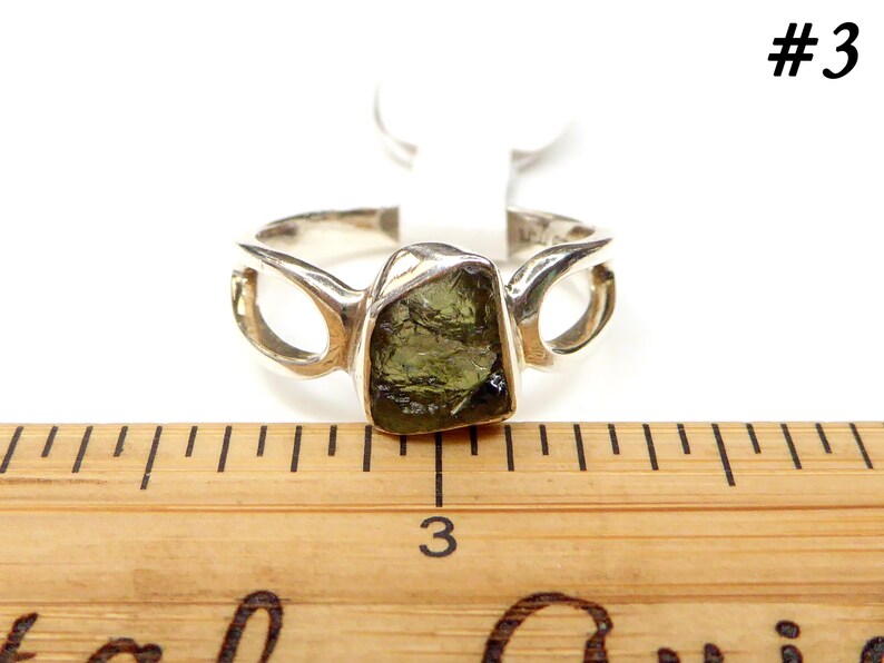 Moldavite Raw Ring Sizes 6 - Sterling Silver .925 — Genuine from Czech Republic [FREE US SHIPPING] image 6