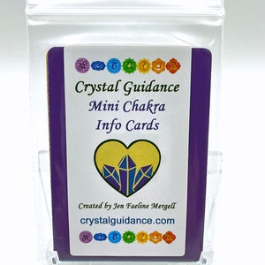 7 Chakra Information Cards | Pocket Chakra Reference Deck | Energy Healing Study Cards bild 2