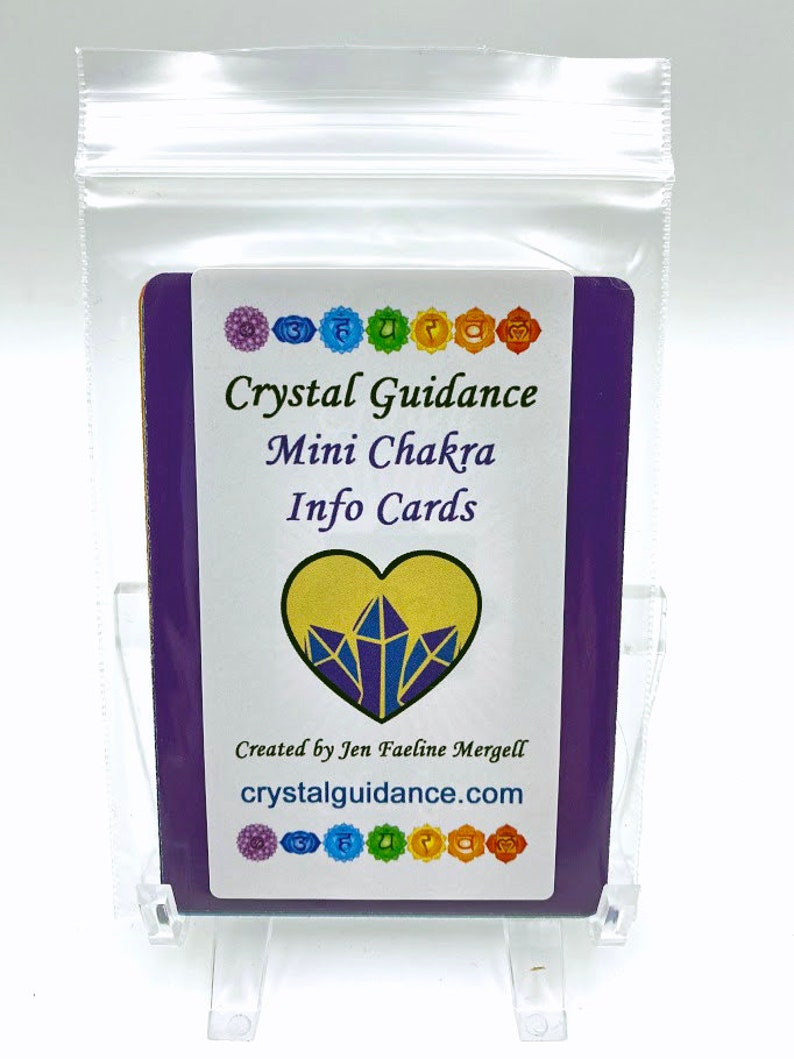 7 Chakra Information Cards | Pocket Chakra Reference Deck | Energy Healing Study Cards bild 2