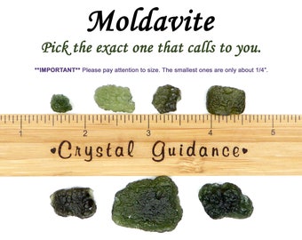 Moldavite genuine raw rough stone for crystal healing — FREE US SHIPPING