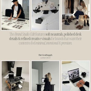 Brand studio stock image collection with editorial lifestyle photos, soft neutral tones, minimal desk details, and modern content creator aesthetic. Editorial brand stock photo bundle with clean girl aesthetic, soft neutral lifestyle images, and minimal studio visuals for Instagram content. Neutral clean girl stock photos for modern branding, featuring polished lifestyle imagery, creative studio details, and UGC-ready social media visuals.