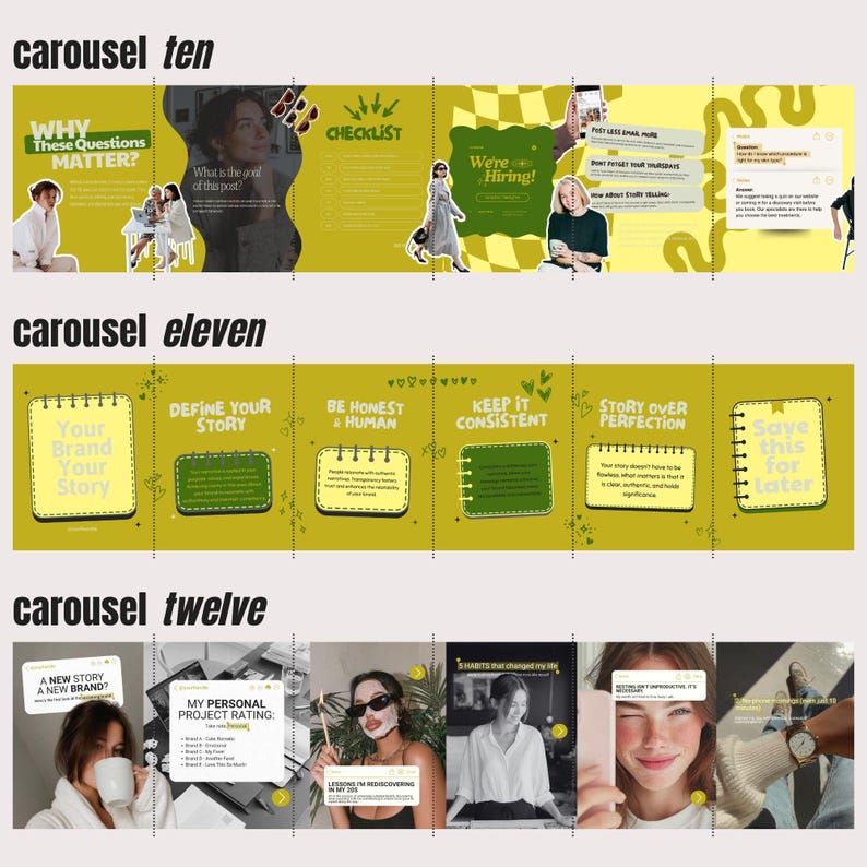 90+ Seamless Instagram Carousel Canva Templates for Social Media ...