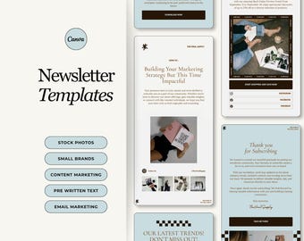 Canva Email Marketing Templates : 35 Editable Newsletter Designs for Small Business, E-Commerce & Creator Branding