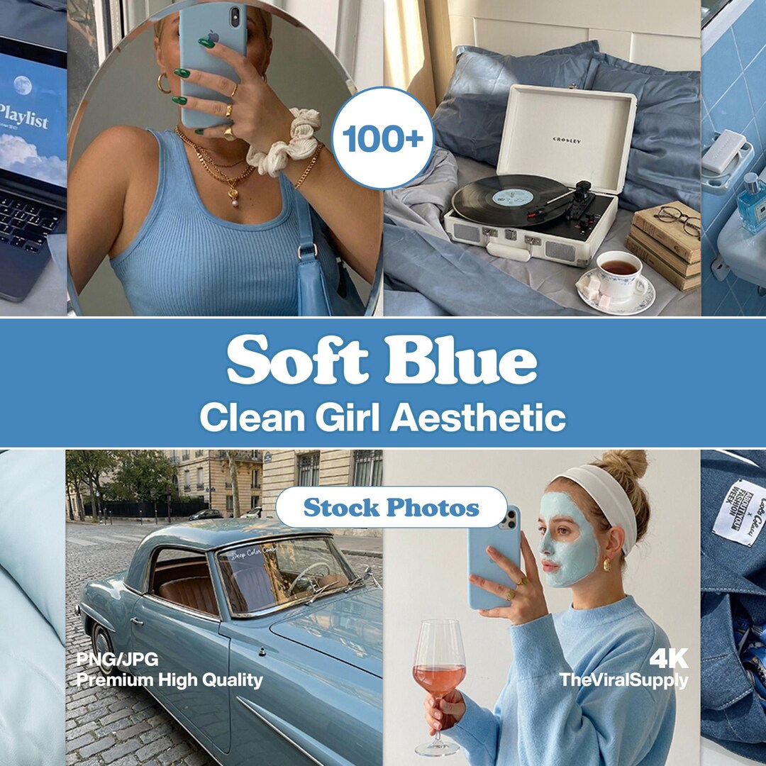 Face Less Cc Clean Socks Soft Blue Stock Photos, Faceless Clean Girl UGC Image Bundle for ...