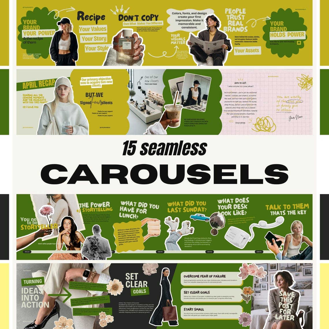 90+ Seamless Instagram Carousel Canva Templates for Social Media ...