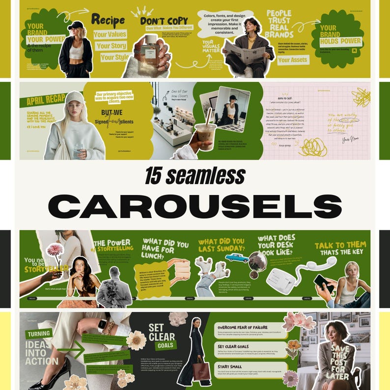90+ Seamless Instagram Carousel Canva Templates for Social Media ...