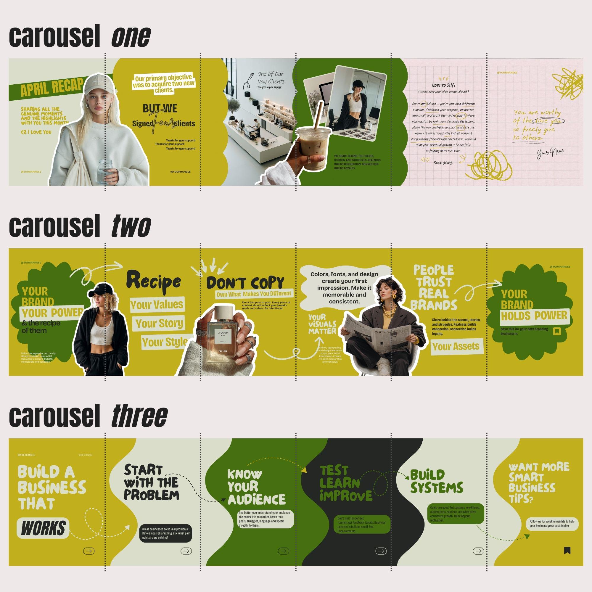 90+ Seamless Instagram Carousel Canva Templates for Social Media ...