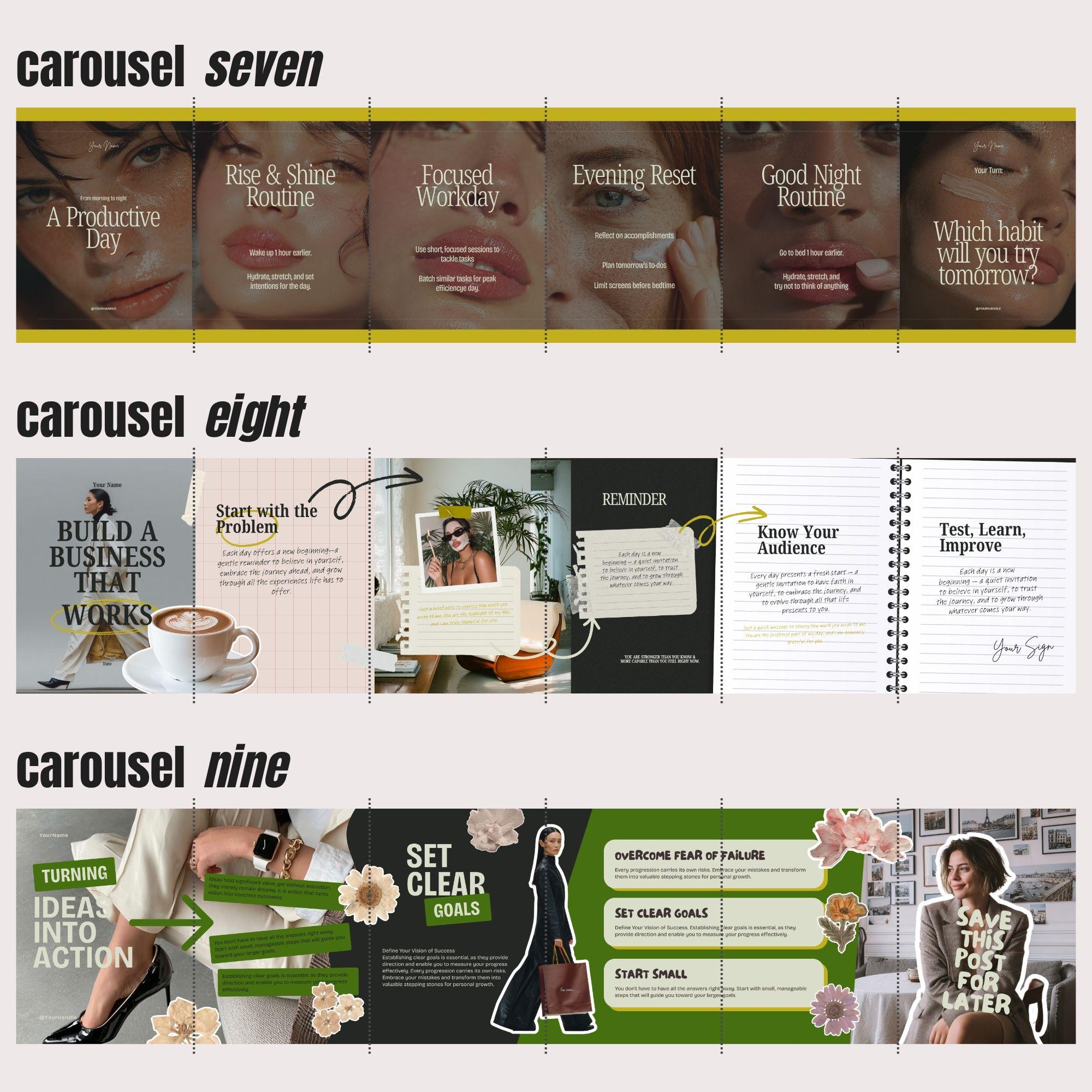 90+ Seamless Instagram Carousel Canva Templates for Social Media ...