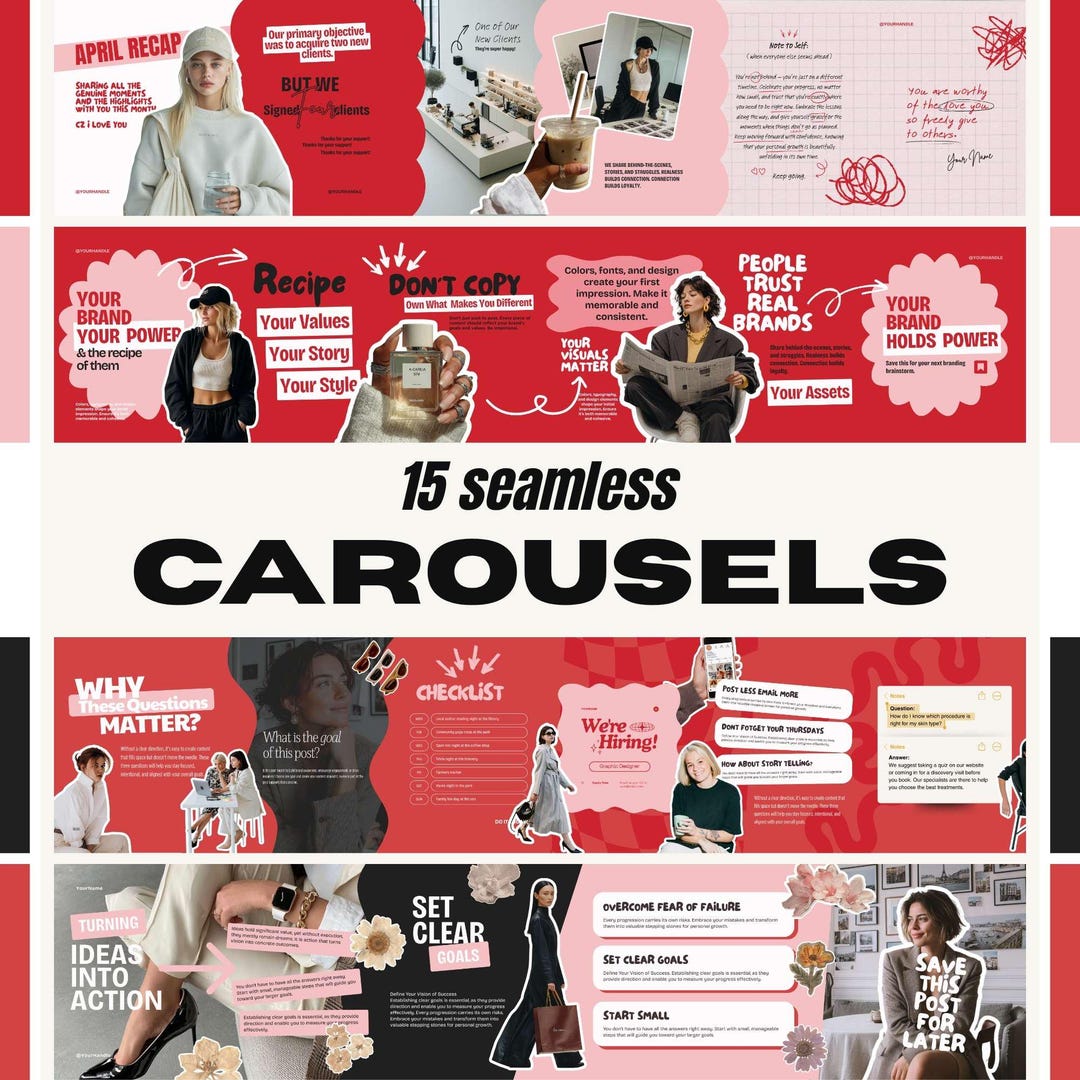 15 Seamless Instagram Carousel Canva Templates for Social Media ...